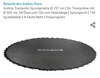 Sprungtuch, Sprungmatte, Trampolin 305 cm Arebos Niedersachsen - Bösel Vorschau