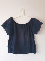 H&M dunkelblaues Tshirt offshoulder Lochspitze 34/xs Baden-Württemberg - Filderstadt Vorschau