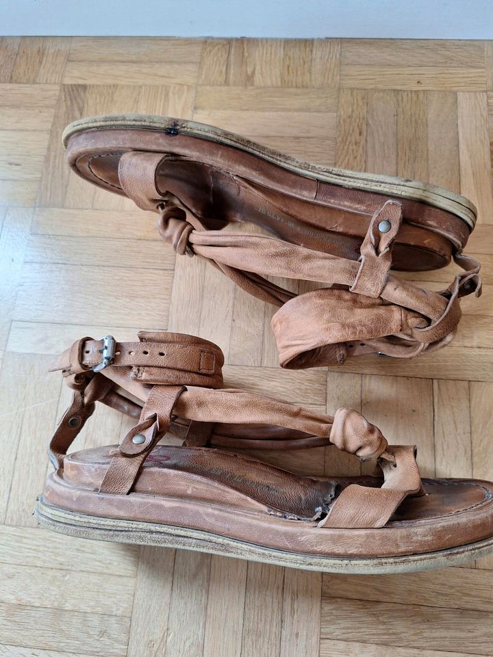 A.S.98 Damen Schuhe Sandalen Sandaletten Braun echtes Leder Gr.3 in Ottweiler