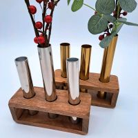 Velou Metallic-Vasen Holzbasis in verschienden Farben Nordrhein-Westfalen - Heiden Vorschau