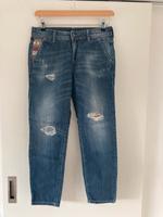 Benetton Jeans blau mit Waschung und cut outs Slim low crotch Niedersachsen - Rieste Vorschau