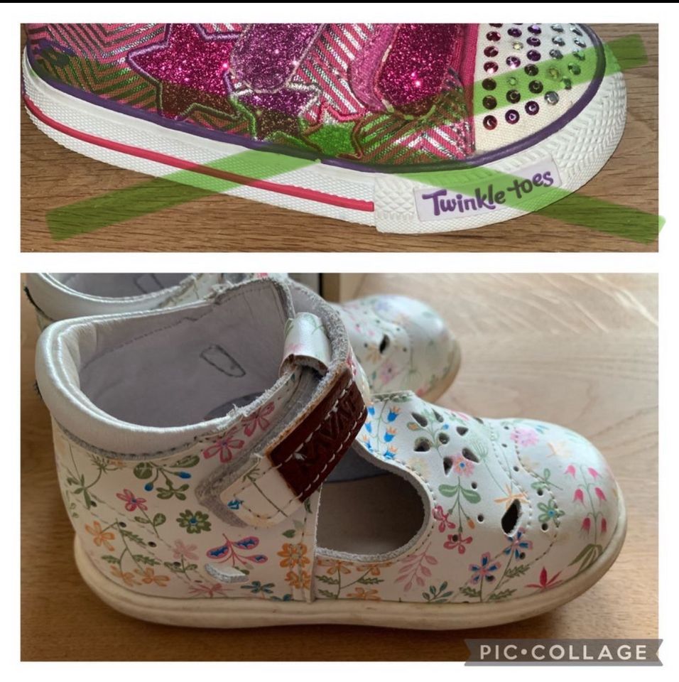 Kavat Skechers Lederschuhe Blinkis pink weiß 24 LILI24 in Mörlenbach