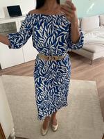 H&M Kleid XS blau weiß 34 Sommerkleid off-shoulder could shoulder Hessen - Ginsheim-Gustavsburg Vorschau