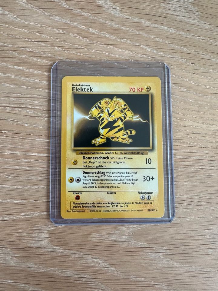 Pokemon Elektek 20/102 Rare Base Set 1995 Deutsch Pokémon in Hamburg