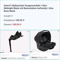 Babyschale mit Basisstation Graco mit Rechnung Pankow - Weissensee Vorschau