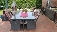 Poly  Rattangartenmöbel Tisch mit 6 Stühlen und Auflagen Niedersachsen - Hude (Oldenburg) Vorschau