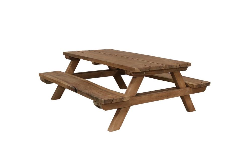 200 cm Gartentisch Picknicktisch mit 2x Bank Teakholz NEU Teak Holz Massiv Gartenmöbel Garten Möbel Echtholz ovaler Tisch Outdoor Table Tuin Braun Bänke Recheckig in Wermelskirchen