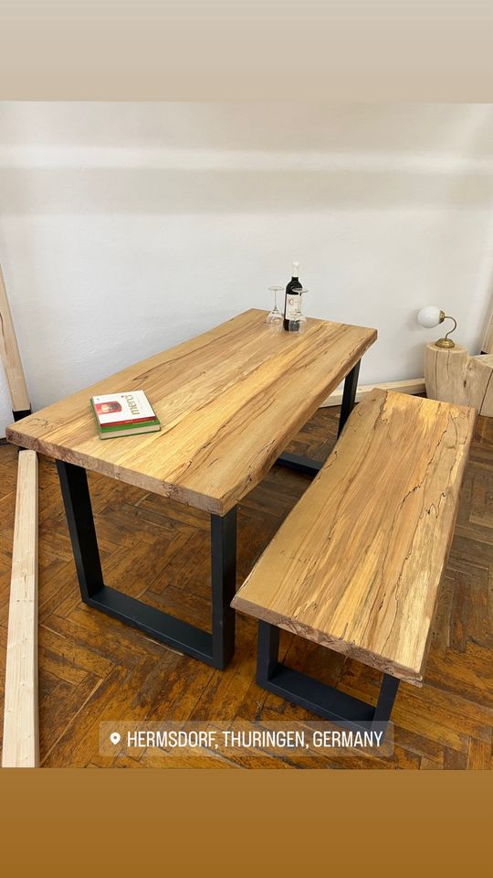 Esstisch Tisch Schreibtisch Holztisch Massiv-Holz in Hermsdorf