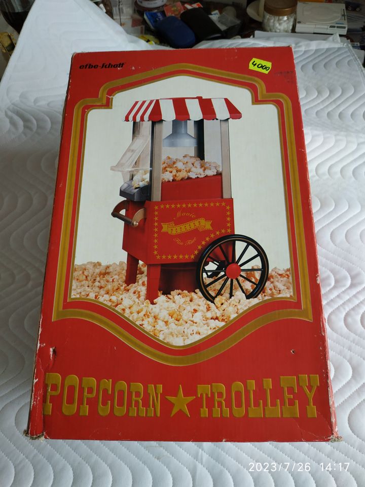 Nostalgie Popcornmaschine neu, Karton nicht taufrisch aus Platzgr in Marktredwitz