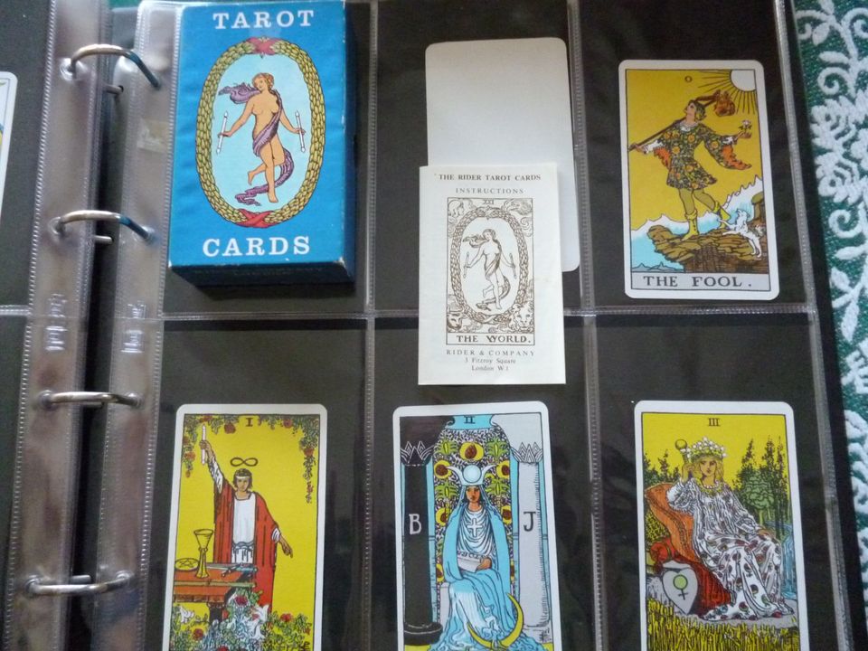 Rider Waite Tarot Blue lift off Box second Ed. 1971 SEHR RAR NEU in Alpenrod