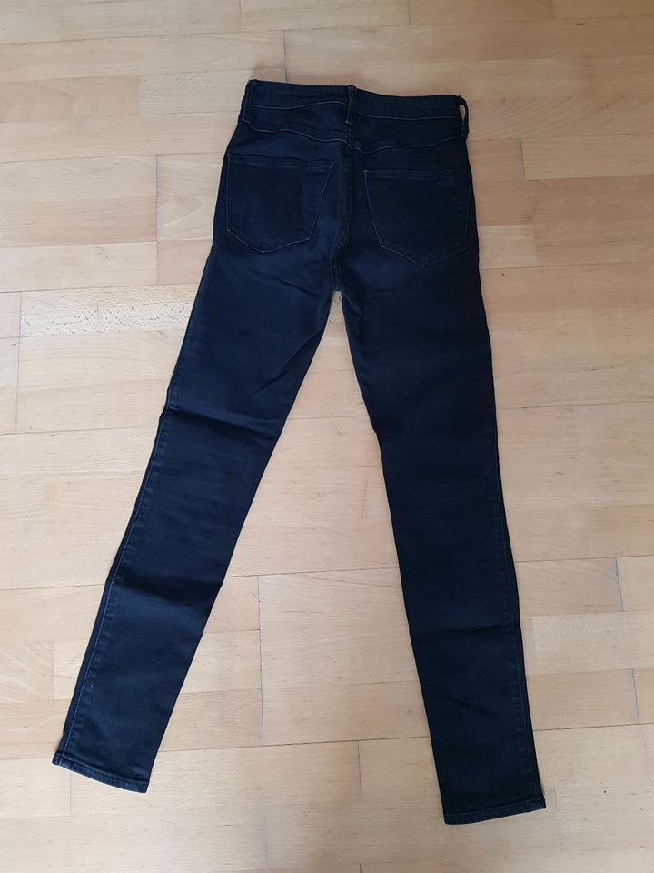 Schwarze Hollister Damen Jeans/Hose/Jean Legging in Größe W24 L26 in Schöppingen