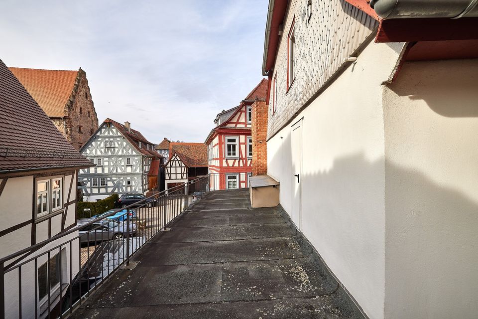 Patrizierhaus im Stadtkern, Nutzfläche 476m², Wohnung 2.OG, Gastronomie möglich 179m² in EG+1.OG in Erbach