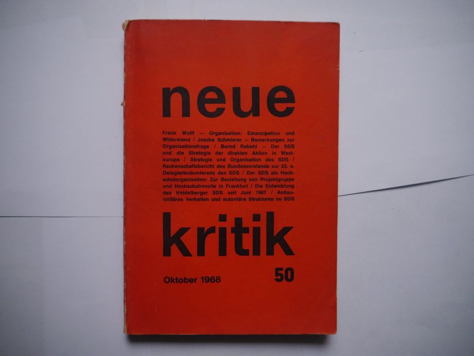 SDS (Hg.): Neue Kritik Nr. 50, November 1968, 9. Jahrgang in Berlin