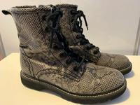 Deichmann Schnürboots, Damen/Mädchen, Grau mit Animal Print Gr.37 Rheinland-Pfalz - Wörrstadt Vorschau