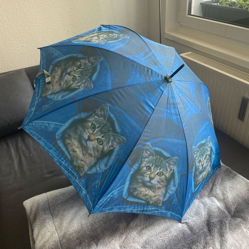 Katzen Regenschirm groß in Neustadt