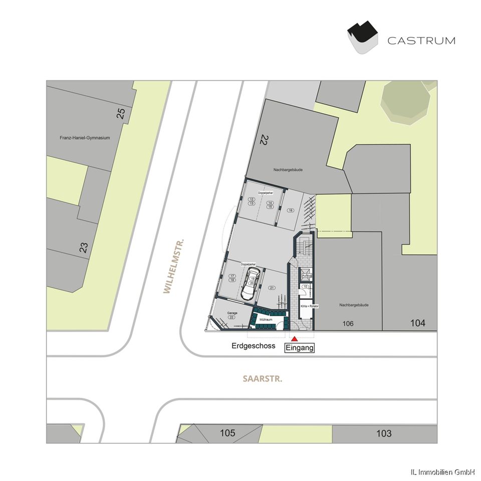 NEUBAU Erstbezug  Interessante  3 Zimmer Wohnung im 1. OG mit Balkon und Aufzug in Duisburg-Homberg in Duisburg