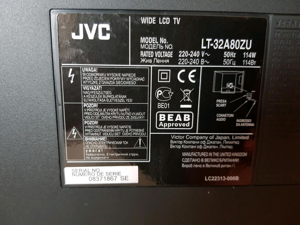 TV  JVC  LT-32A80ZU in Hedersleben