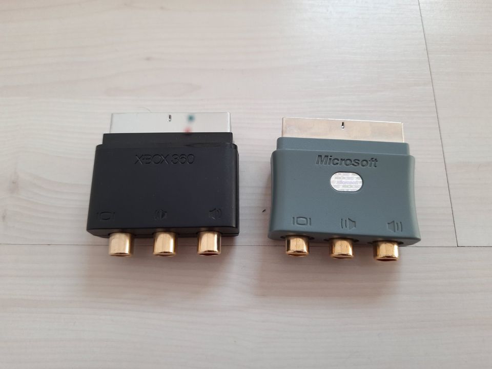 2x Xbox 360 AV Cinch auf Scart Adapter in gutem Zustand in Ansbach