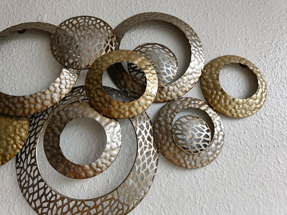 formano Wanddekoobjekt Circles, Gold L:46cm B:74cm Metall in Herzogenrath