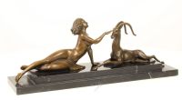 Bronze Skulptur sehr schönes Kunstwerk Frau mit Gazelle, sign. Brandenburg - Potsdam Vorschau