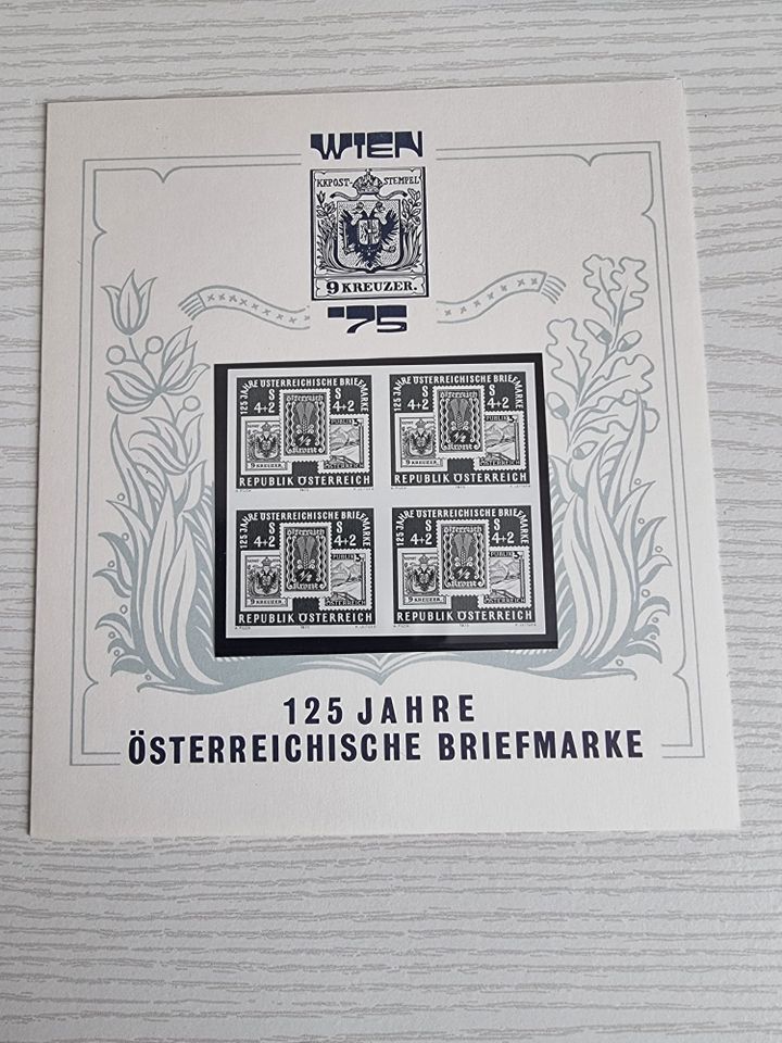 Briefmarken Block Österreich - **125 Jahre Österreichische Briefm in Berlin