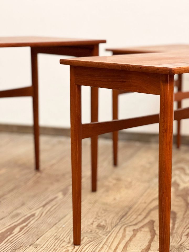 Danish Mid Century  Teak Satztische, Beistelltische, Sofatische in München