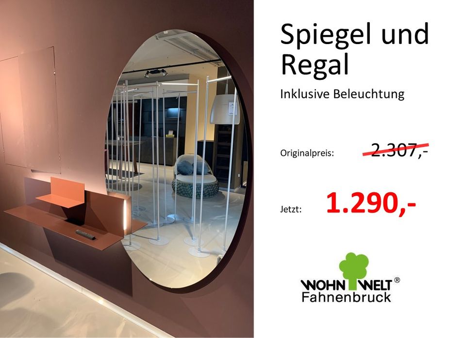 Spiegel inkl. Regal - Lilu - Interlübke in Voerde (Niederrhein)