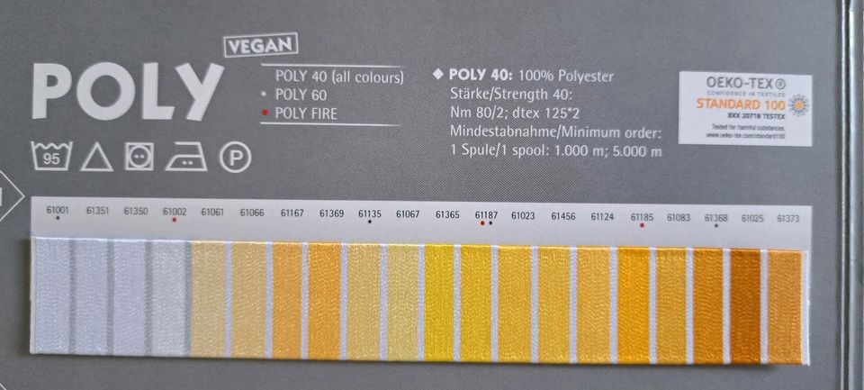 Poly Gunold Faden Farbkarte original Allesnäher in Albstadt