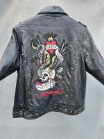 Handgemachte Ed Hardy x Avirex Nappalederjacke Sehr guter Zustand Niedersachsen - Wolfsburg Vorschau