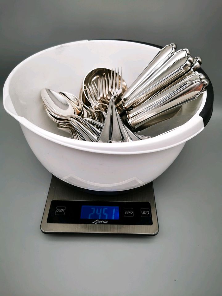 2,4kg 90er Silber-Besteck Menübesteck Hanseat für 6 Personen alt in Herne