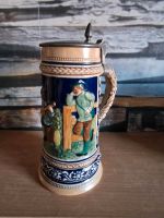 URALTER Steinzeug Bier Humpen Krug mit Zinndeckel 1896 ? 1942 ? Thüringen - Weira Vorschau