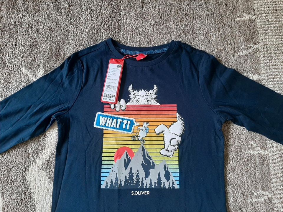 Langarmshirt von s.Oliver, Yeti, Gr. 116, neu in Jüchen