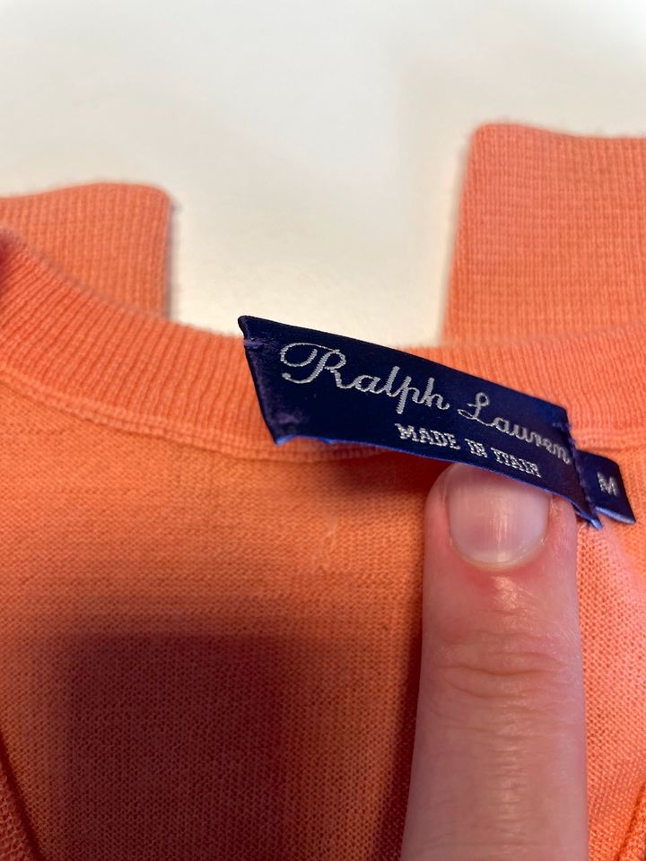 Polo Ralph Lauren Purple Label Kaschmir V-Pullover Orange Gr. M in Rosenheim