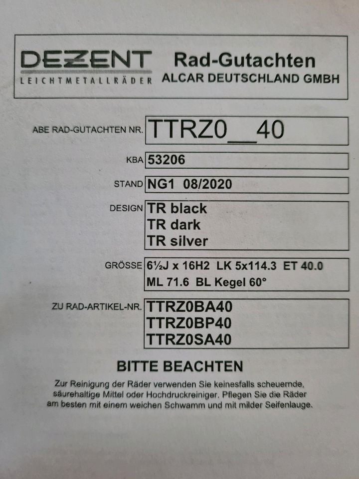 Winterräder Pirelli 205/55 16 auf Dezent TR Black KBA 53206 in Dortmund