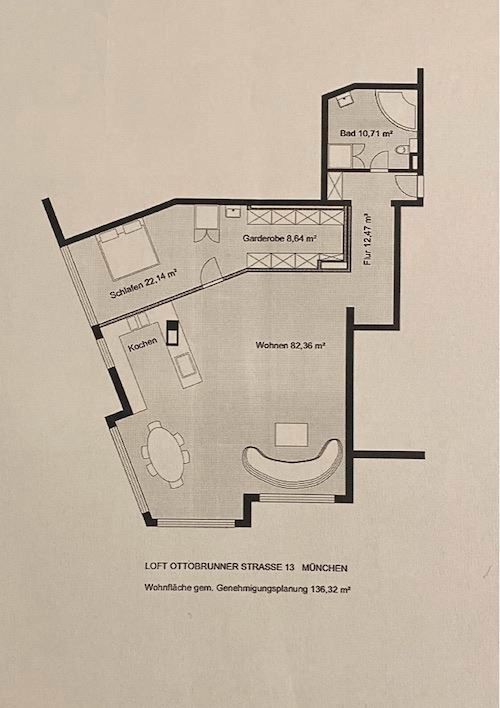 Luxus-Wohnung 136 qm teilmöbliert München-Ramersdorf zum sofortigen Bezug in München