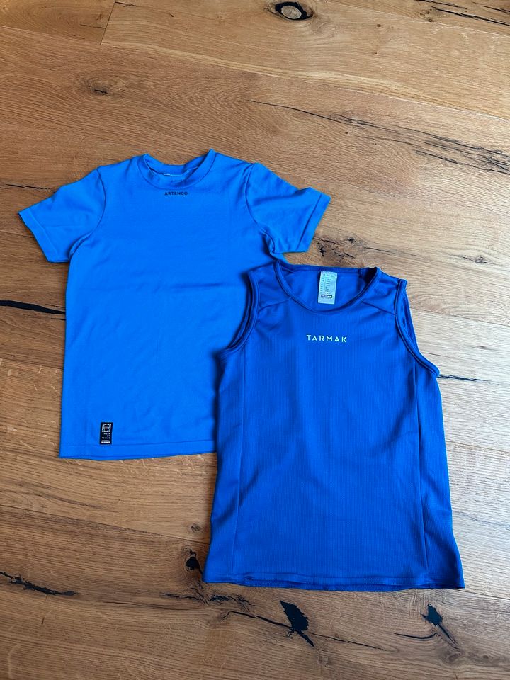 Set Gr. 116 Sport T-Shirt Achselshirt blau Tennis Tarmak  Artengo in Neuruppin