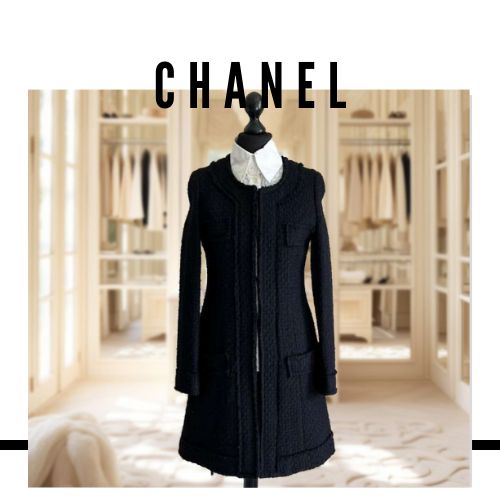 Chanel Tweed Bouclé Mantel Jacke Blazer Gr. 34 XS in München