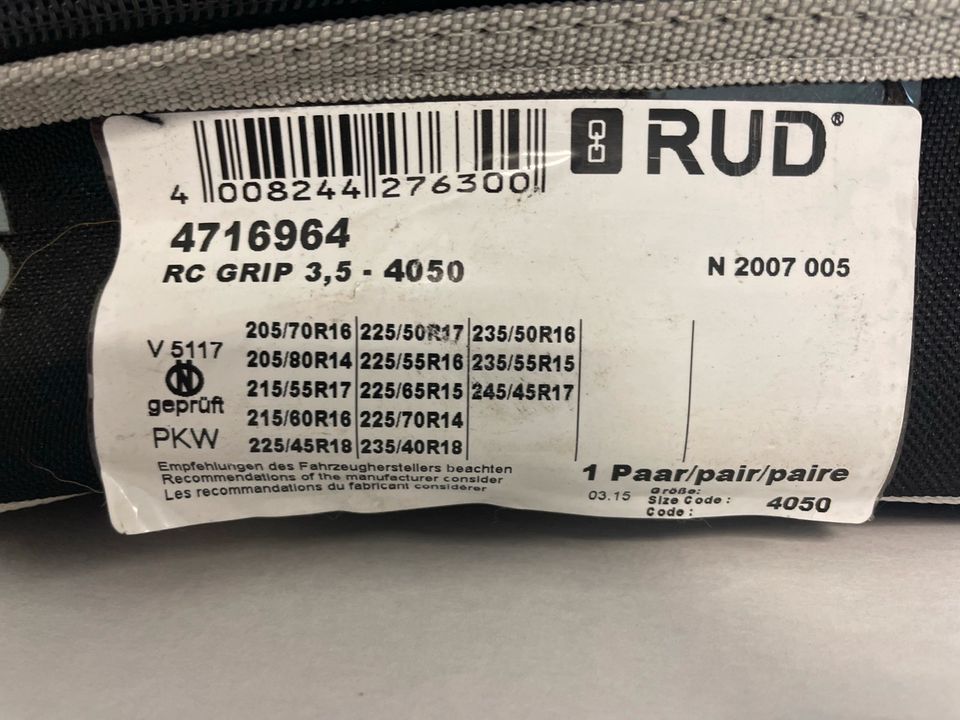 RUD Schneeketten - RC GRIP 3,5 - 4050 in Zell unter Aichelberg