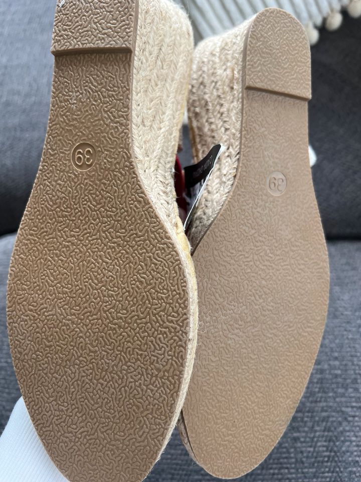 Neu Claudia Ghizzani Sandalen canvas espadrilles hoch schuhe 39 in Krefeld