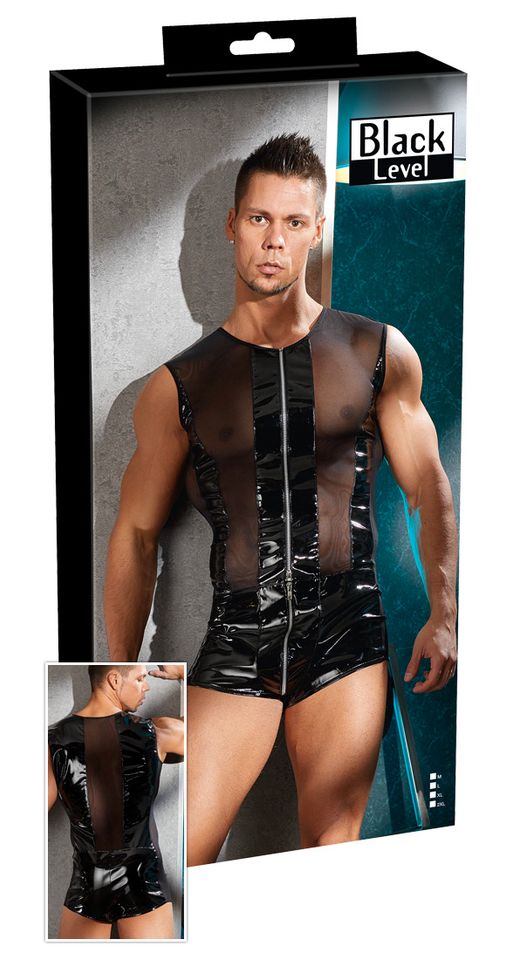 2XL Kurz-Overall Wetlook   Powenet 3-Wege Zip Swell Fetisch BDSM in Iserlohn