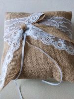 Ringkissen Jute mit Spitze, Boho-Stil, Vintage stil, Hochzeit Sachsen - Hartha Vorschau