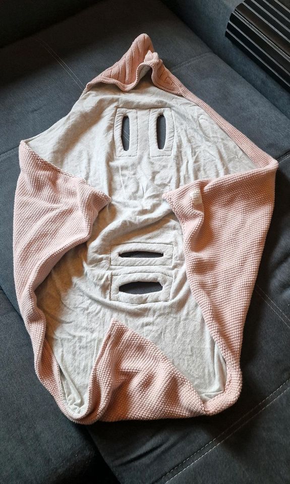 Einschlagdecke für Babyschale, dusty pink, LÄSSIG in Rüsselsheim