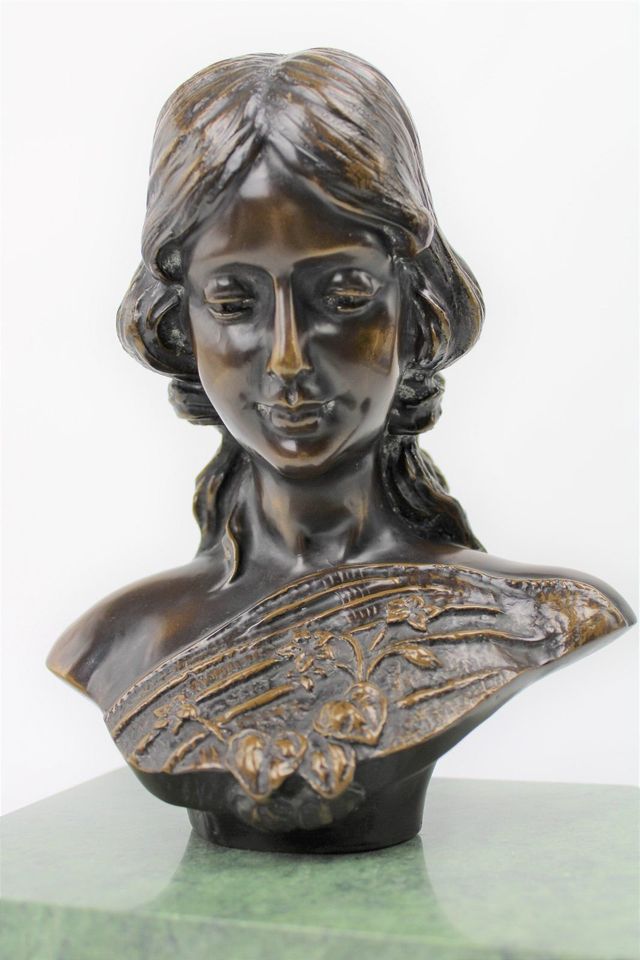 Bronze Skulptur, Emmanuel Villanis, Signiert, Jugendstil um 1900 in Fürth