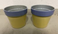 2x Blumentopf Übertopf Keramik blau/gelb 13,5 cm Baden-Württemberg - Heidelberg Vorschau