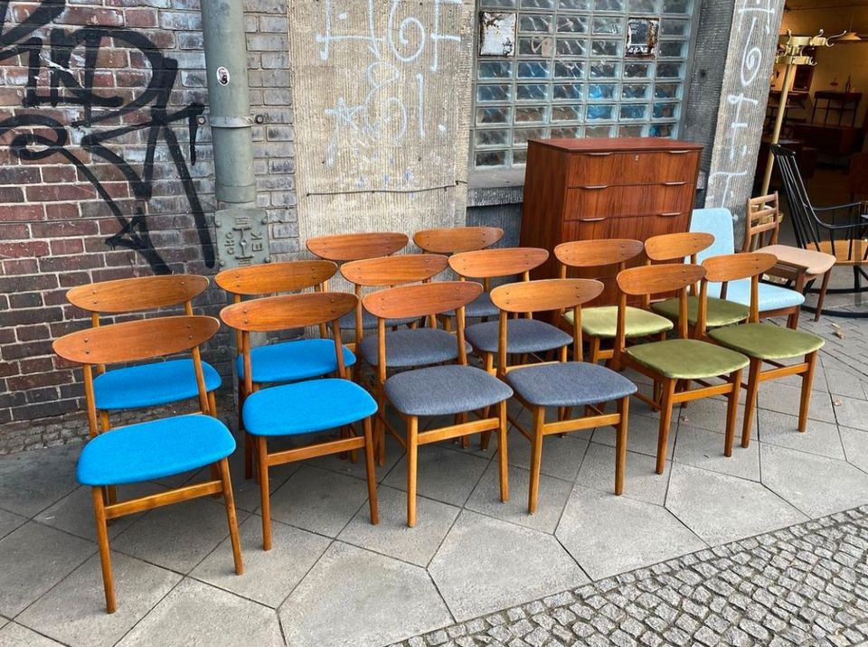 ◤ Esszimmerstühle Farstrup Modell 210 Teak Stühle chair mid Century danish Design Retro Vintage Teakholz Dänemark 60er in Berlin