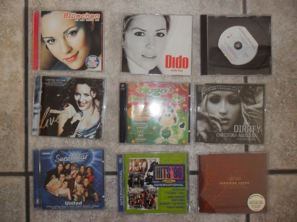 Diverse CD´s: Blümchen, Dido, DSDS, Hits ´96 in Blaustein