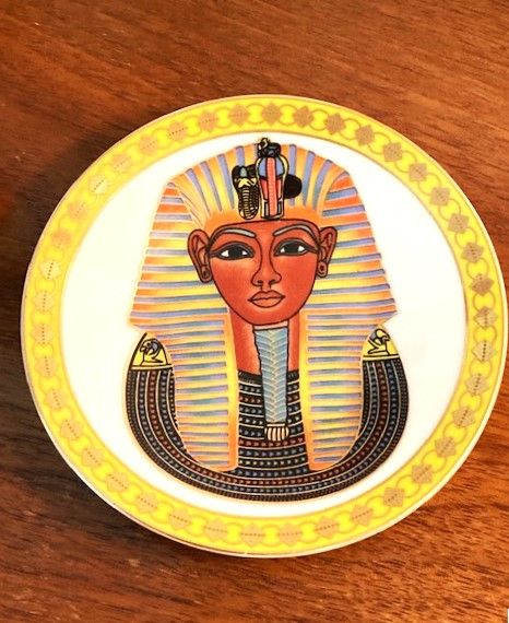 Feines Porzellan Tee Kaffee Mokka Set Ägypten Pharao Golddekor in Herleshausen