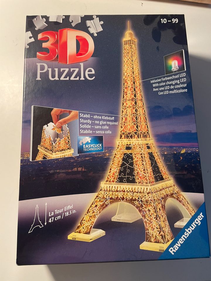 3D Leuchtendes Eiffelturm Puzzle in Effeltrich