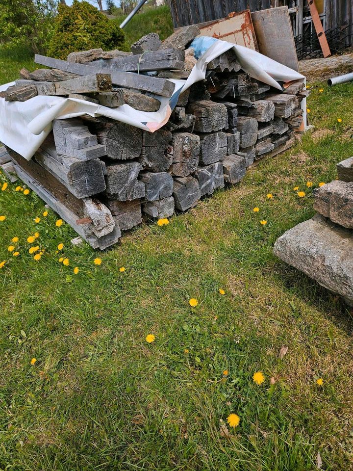 antik Holz Balken Fachwerk 300 - 400 J. alt  Baumaterial Abriß in Breitenbrunn