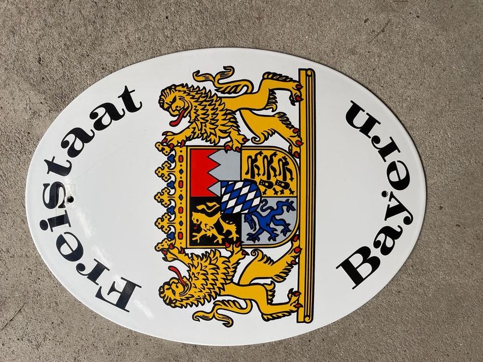 Emailleschild Blechschild Freistatt Bayern Meckatzer Löwenbräu in Kiel